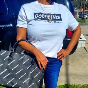 Godfidence inspirational crewneck white t shirt
